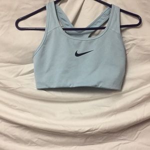 Nike light blue sports bra